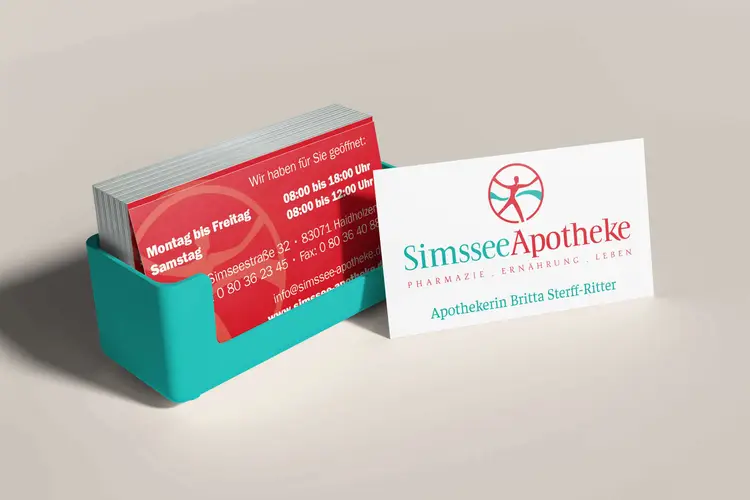 Simssee Apotheke Visitenkarten